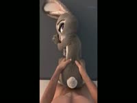 Hot anime bunny riding a cock